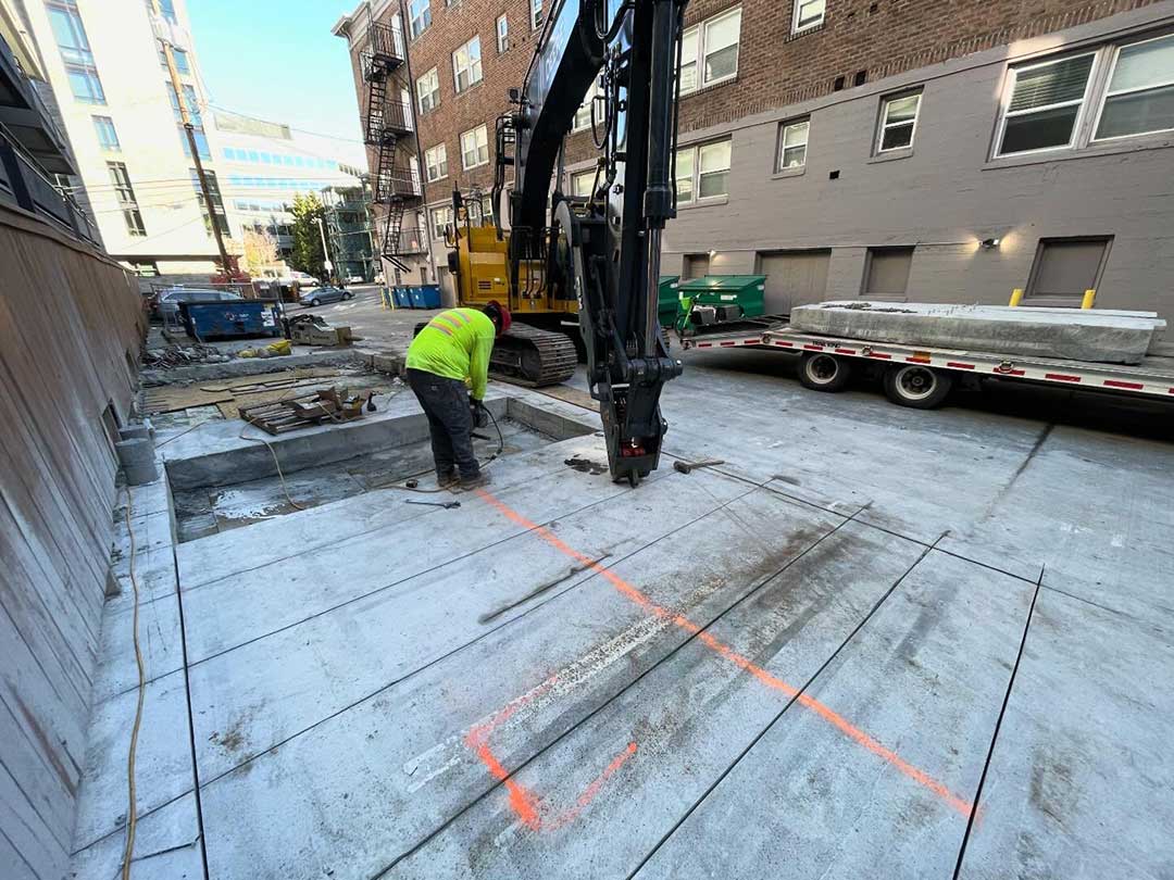 Suspended slab removal