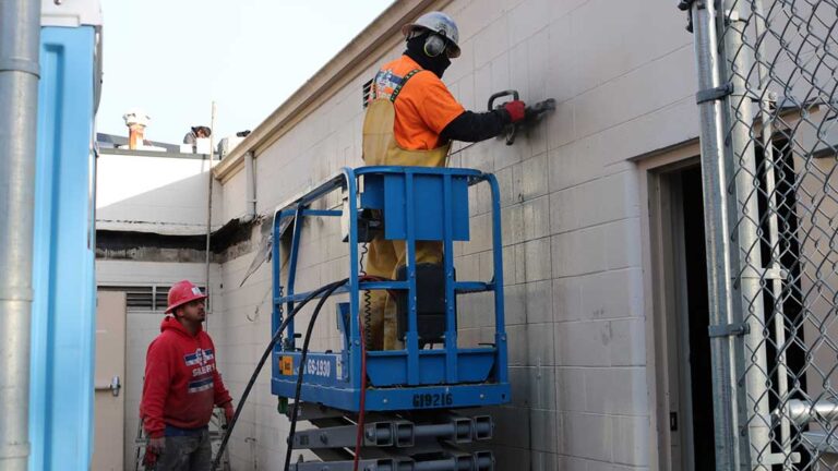 Wall saw openings for TI